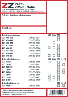 Kennzeichnungsschild AbZ Systeme